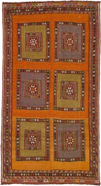 Vintage Fethiye Jijim Rug - 6' 2" x 11' 8" (74" x 140")