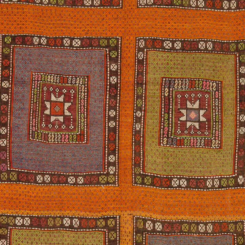 Vintage Fethiye Jijim Rug - 6' 2" x 11' 8" (74" x 140") - K0090639