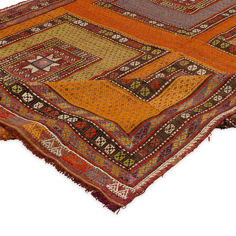 Vintage Fethiye Jijim Rug - 6' 2" x 11' 8" (74" x 140") - K0090639