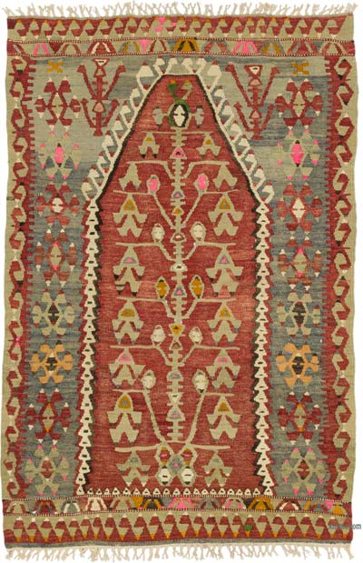 Vintage Oushak Kilim Rug