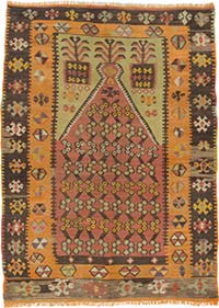 Vintage Çorum Kilimi - 113 cm x 155 cm