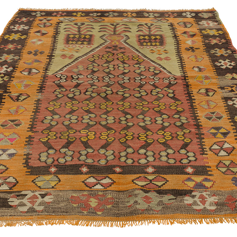 Vintage Çorum Kilimi - 113 cm x 155 cm - K0090646