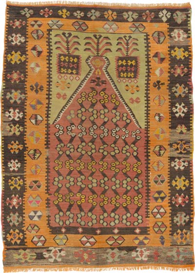 Vintage Çorum Kilimi - 113 cm x 155 cm