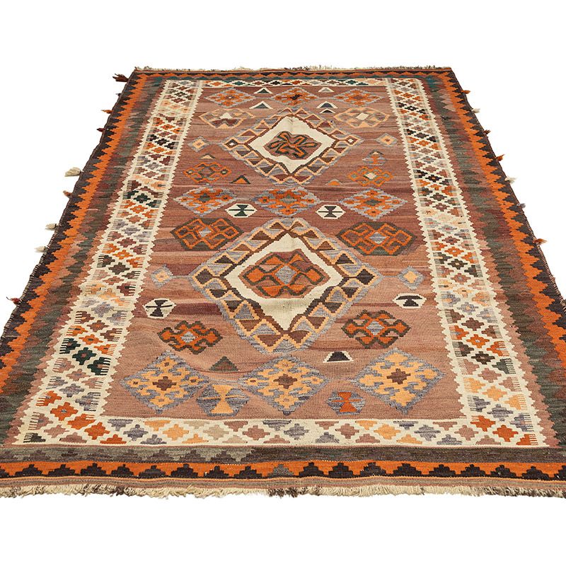 Vintage Hakkari Kilim Rug - 5'  x 8' 10" (60" x 106") - K0090679