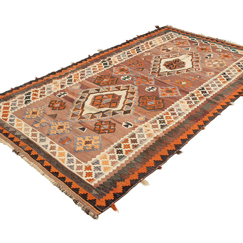Vintage Hakkari Kilim Rug - 5'  x 8' 10" (60" x 106") - K0090679