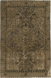 Alfombra Vintage Turca Anudada a Mano - 192 cm x 291 cm