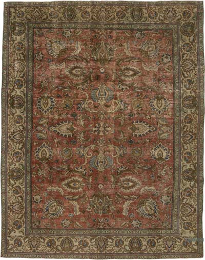 Vintage Hand-Knotted Oriental Rug - 10' 2" x 12' 11" (122" x 155")