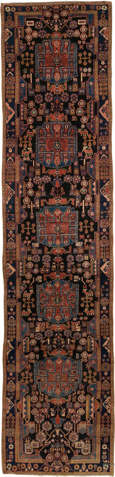 Vintage Oriental Hand-Knotted Runner