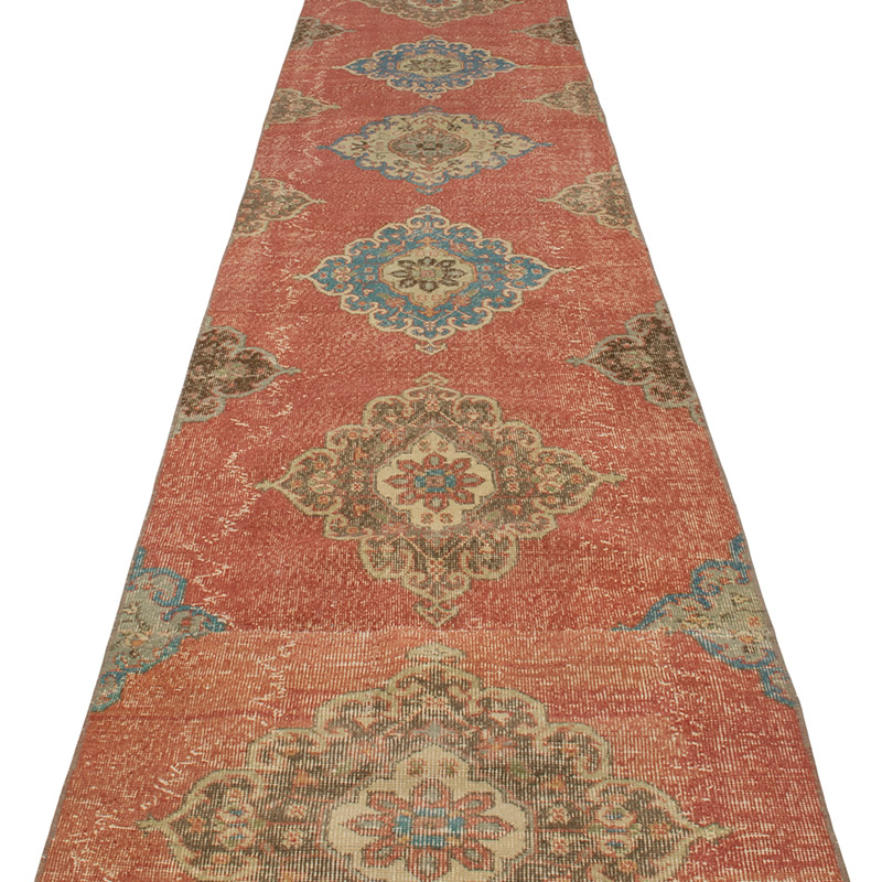 Alfombra Turca Vintage de pasillo - K0090730