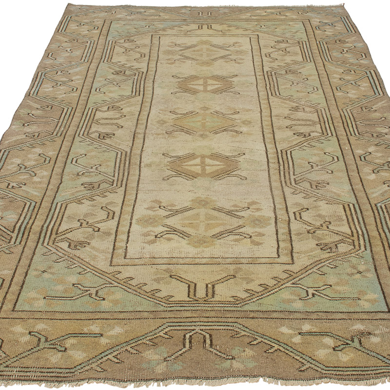 Vintage Turkish Hand-Knotted Rug - 116 cm x 205 cm - K0090739