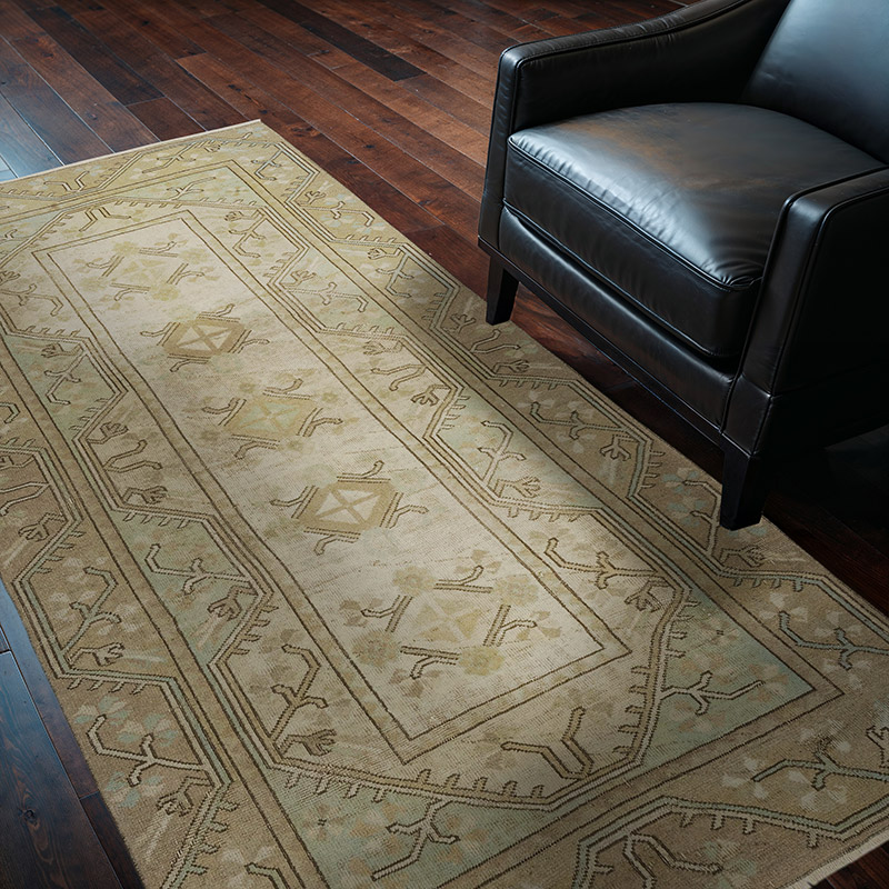 Vintage Turkish Hand-Knotted Rug - 116 cm x 205 cm - K0090739