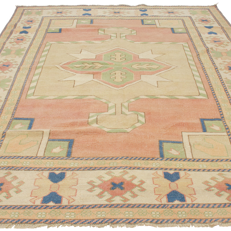 Vintage Turkish Hand-Knotted Rug - 5' 7" x 8' 2" (67" x 98") - K0090741