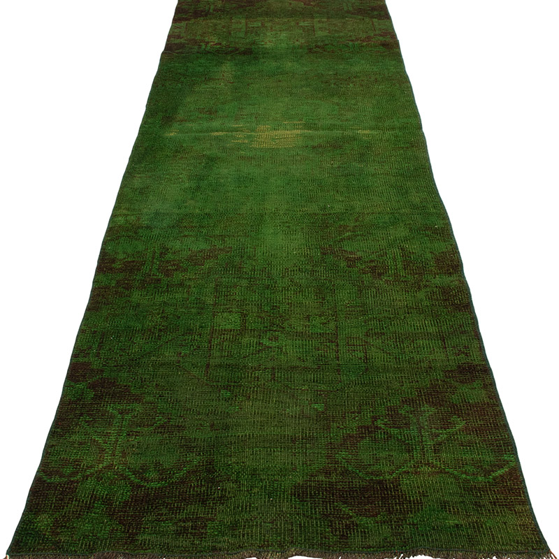 Boyali El Dokuma Vintage Hali Yolluk - 85 cm x 288 cm - K0090743