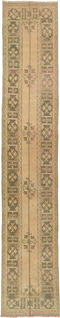 Vintage Turkish Hand-Knotted Runner - 2' 3" x 12'  (27" x 144")