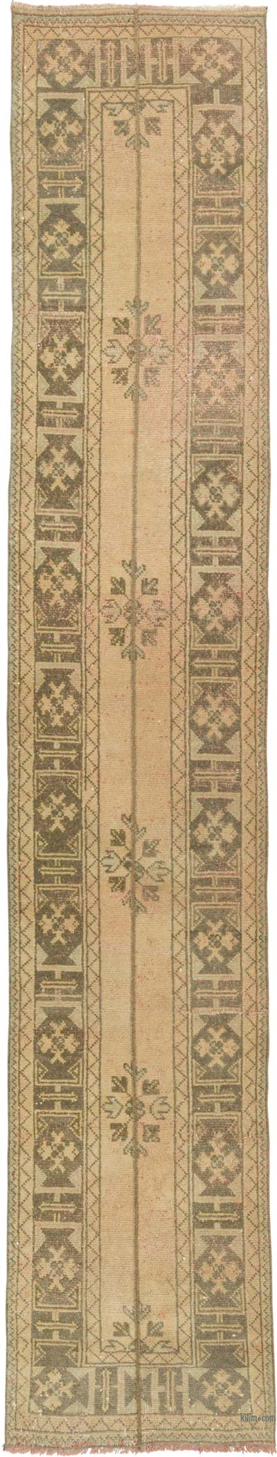 Vintage Turkish Hand-Knotted Runner - 2' 3" x 12'  (27" x 144")