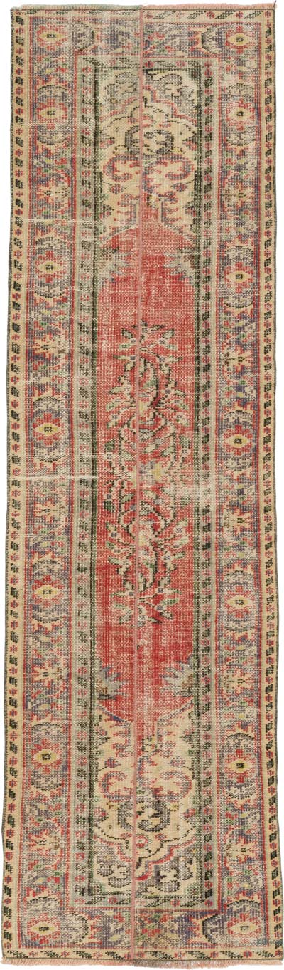 Vintage Turkish Hand-Knotted Runner - 2' 9" x 9' 3" (33" x 111")