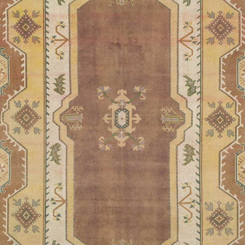 Alfombra Vintage Turca Anudada a Mano - 199 cm x 305 cm - K0090751