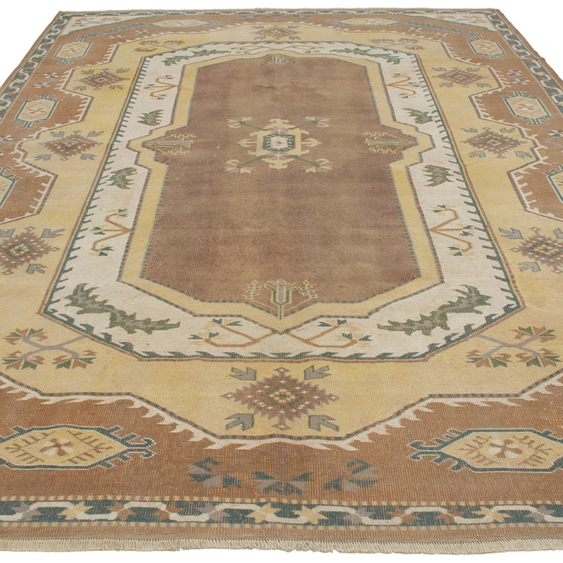 Alfombra Vintage Turca Anudada a Mano - 199 cm x 305 cm - K0090751