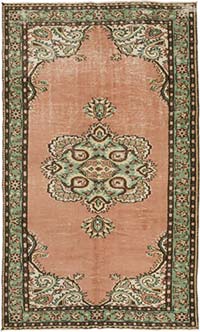 Vintage Turkish Hand-Knotted Rug - 6' 3" x 10' 5" (75" x 125")