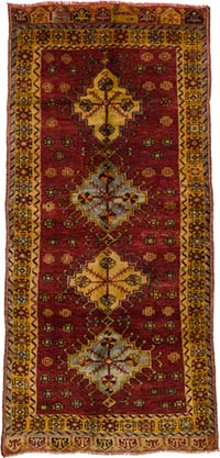 Alfombra Vintage Turca Anudada a Mano - 151 cm x 311 cm