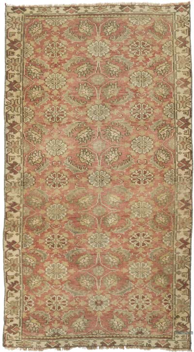 El Dokuma Vintage Halı - 98 cm x 180 cm