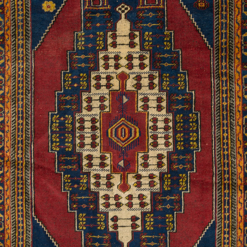 Alfombra Vintage Turca Anudada a Mano - 133 cm x 271 cm - K0090764