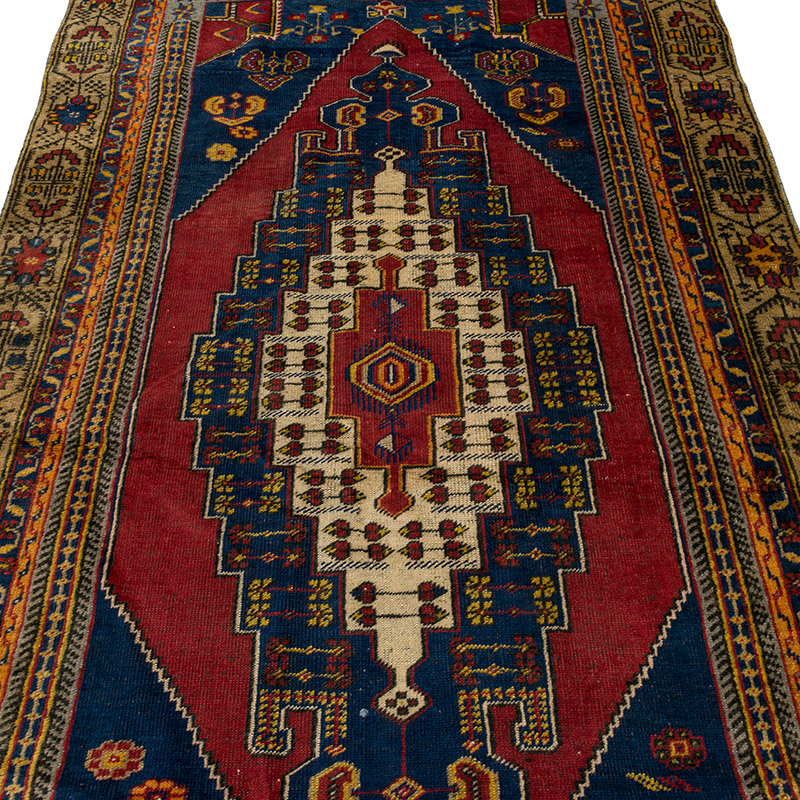 Alfombra Vintage Turca Anudada a Mano - 133 cm x 271 cm - K0090764