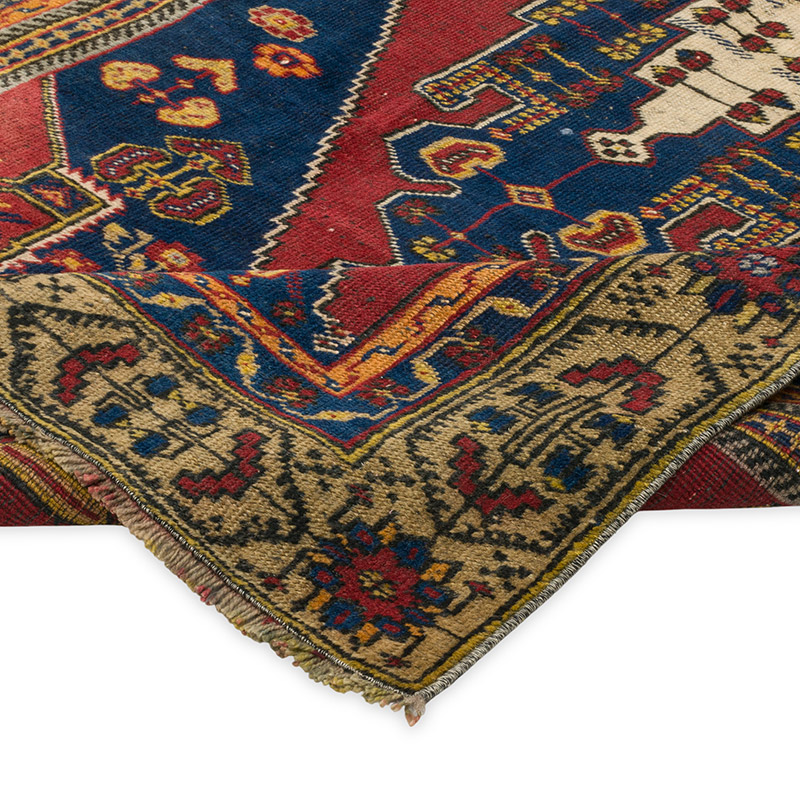 Alfombra Vintage Turca Anudada a Mano - 133 cm x 271 cm - K0090764