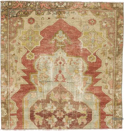 El Dokuma Vintage Halı - 126 cm x 130 cm