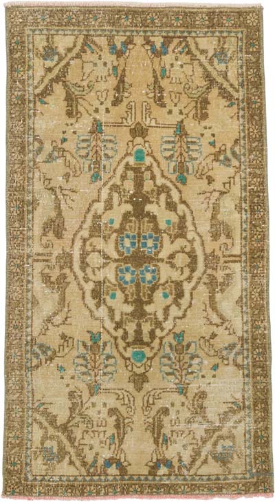 El Dokuma Vintage Halı - 64 cm x 114 cm