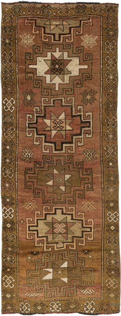 Vintage Turkish Hand-Knotted Rug - 3' 4" x 8' 7" (40" x 103")