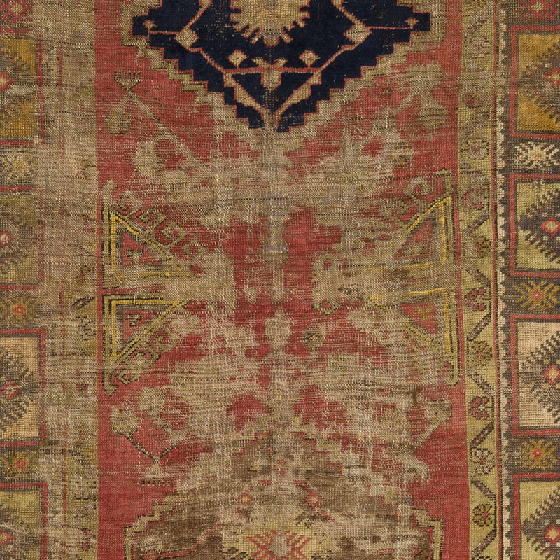 Antique Turkish Hand-Knotted Rug - 4' 1" x 8' 11" (49" x 107") - K0090769