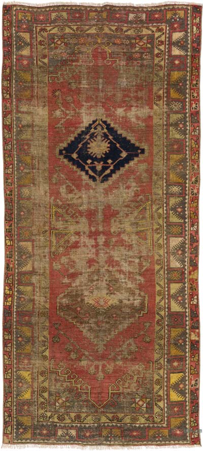 El Dokuma Vintage Halı - 125 cm x 272 cm