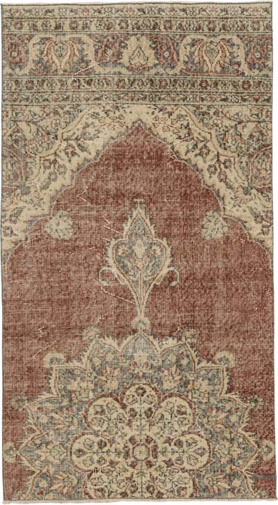 El Dokuma Vintage Halı - 101 cm x 184 cm