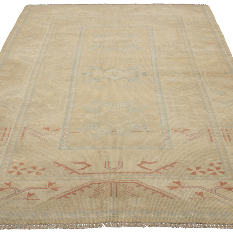 Vintage Turkish Hand-Knotted Rug - 4' 1" x 6' 7" (49" x 79") - K0090780