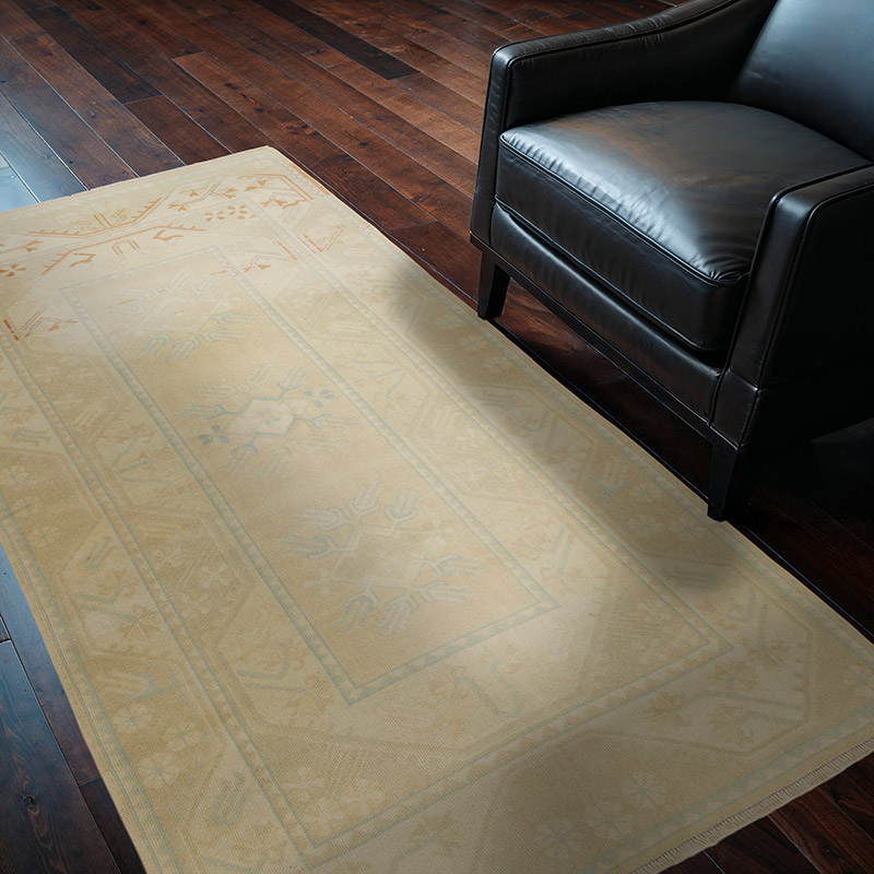 Vintage Turkish Hand-Knotted Rug - 4' 1" x 6' 7" (49" x 79") - K0090780