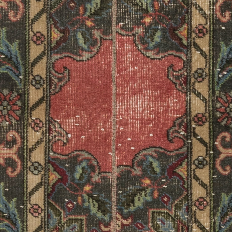 Pasillo Vintage Turco Anudado a Mano - 64 cm x 374 cm - K0090783
