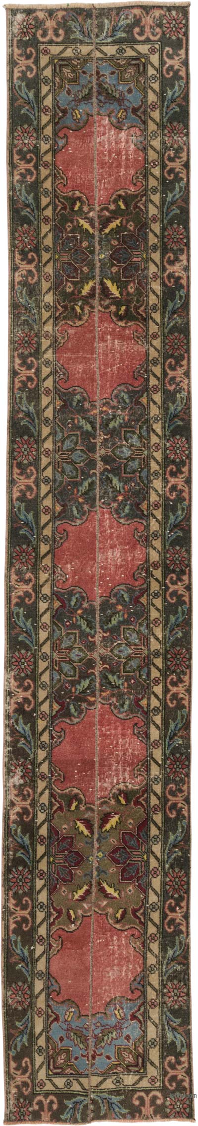 Vintage Turkish Hand-Knotted Runner - 2' 1" x 12' 3" (25" x 147")