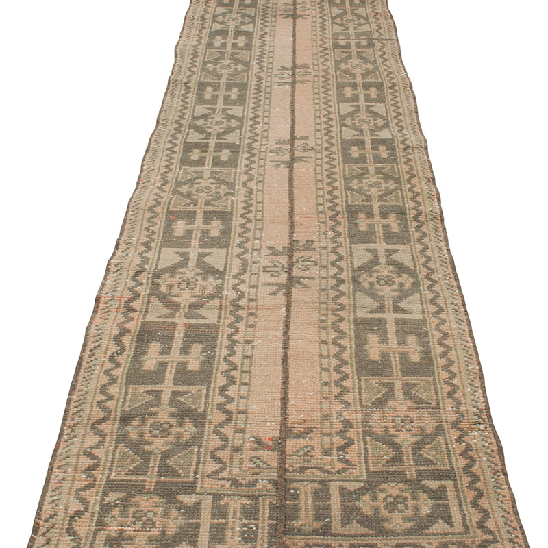 Vintage Turkish Hand-Knotted Runner - 2' 3" x 10' 10" (27" x 130") - K0090784