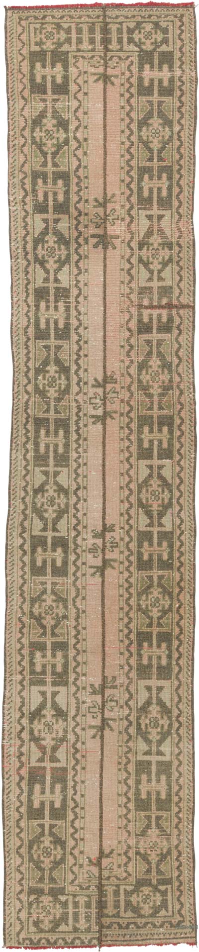 Vintage Turkish Hand-Knotted Runner - 2' 3" x 10' 10" (27" x 130")