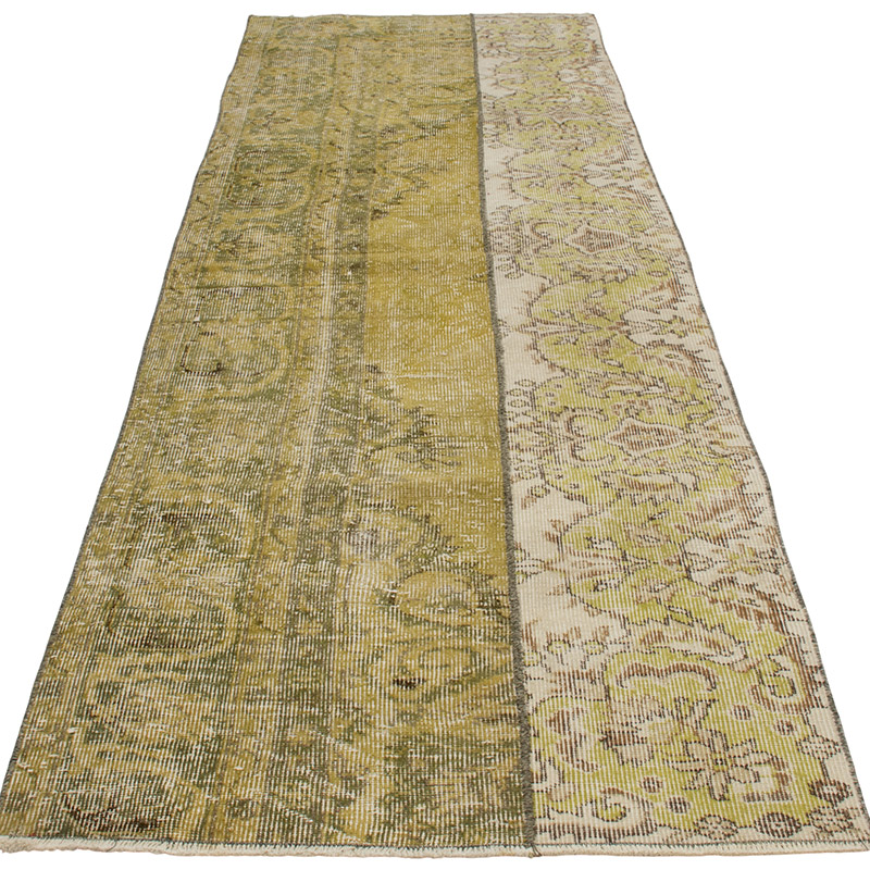 Boyali El Dokuma Vintage Hali Yolluk - 84 cm x 281 cm - K0090785