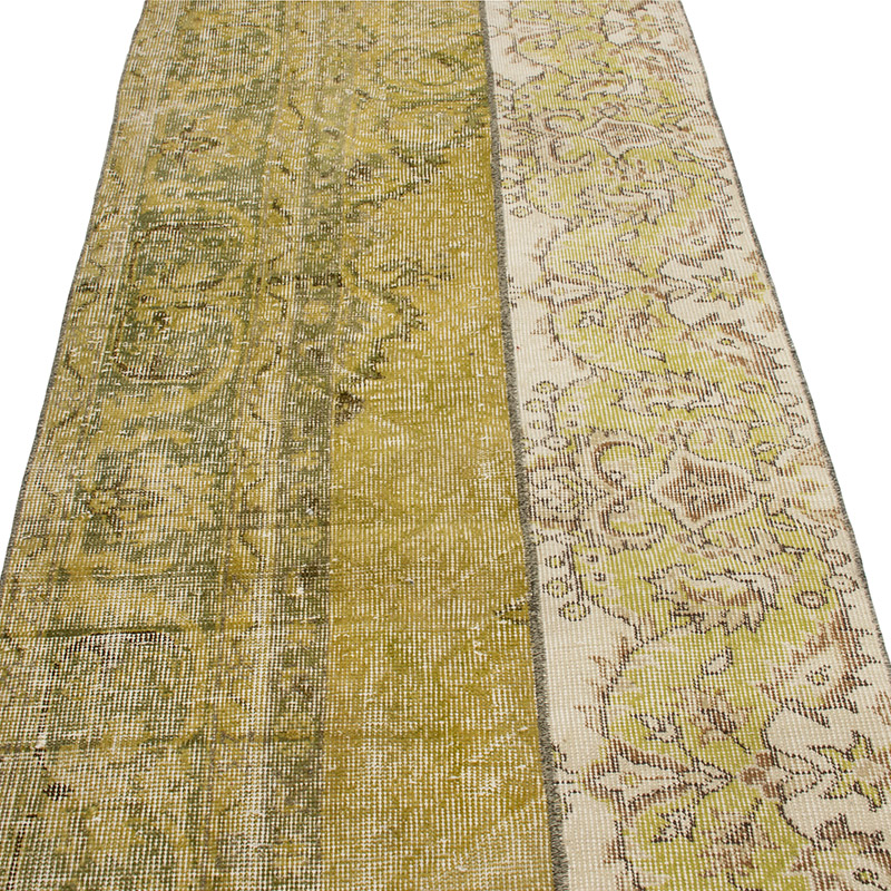 Boyali El Dokuma Vintage Hali Yolluk - 84 cm x 281 cm - K0090785