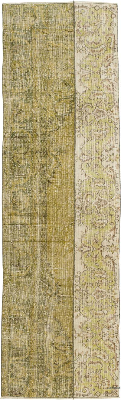 Boyali El Dokuma Vintage Hali Yolluk - 84 cm x 281 cm