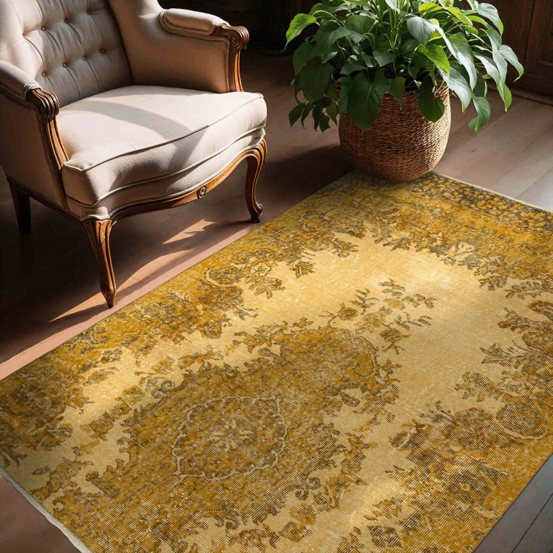 Boyali El Dokuma Vintage Hali - 149 cm x 183 cm - K0090789