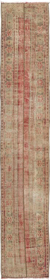 Pasillo Vintage Turco Anudado a Mano - 60 cm x 330 cm