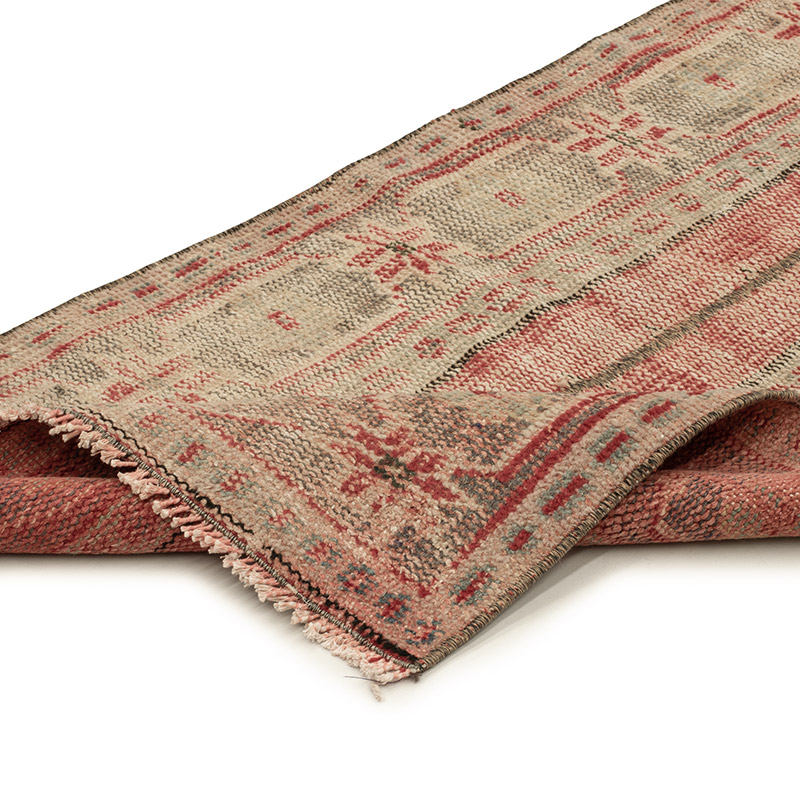 Pasillo Vintage Turco Anudado a Mano - 60 cm x 330 cm - K0090790