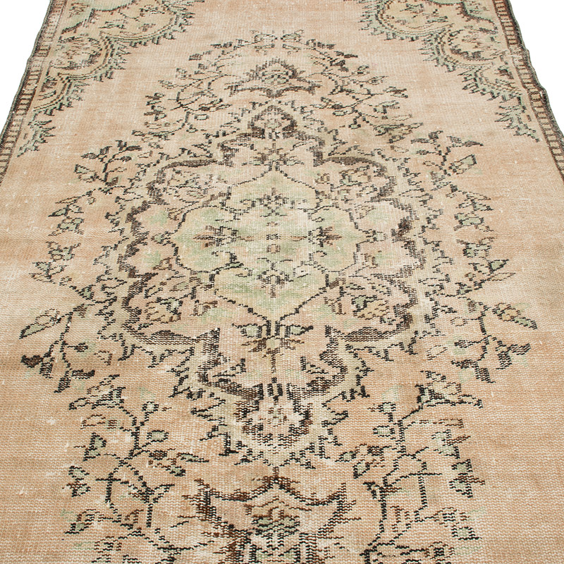 Alfombra Vintage Turca Anudada a Mano - 132 cm x 270 cm - K0090791