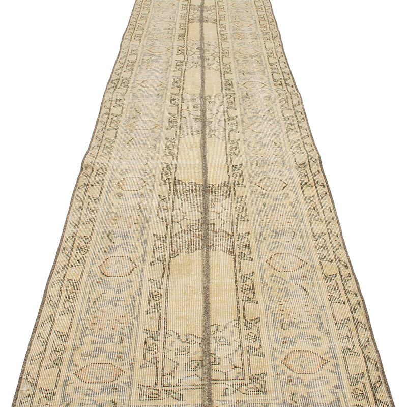 Pasillo Vintage Turco Anudado a Mano - 75 cm x 382 cm - K0090793