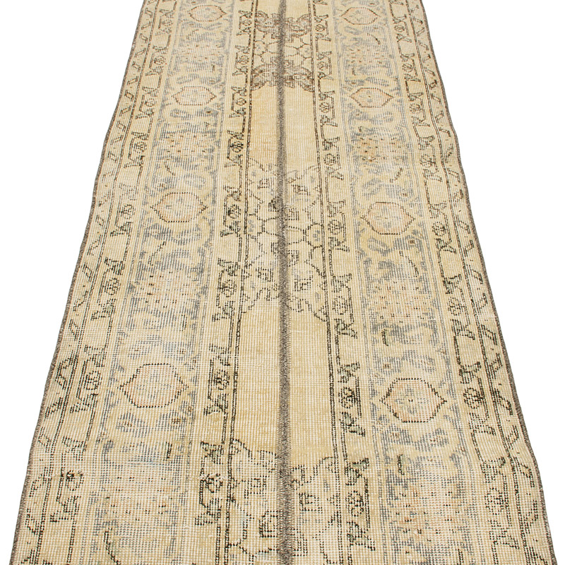 Pasillo Vintage Turco Anudado a Mano - 75 cm x 382 cm - K0090793