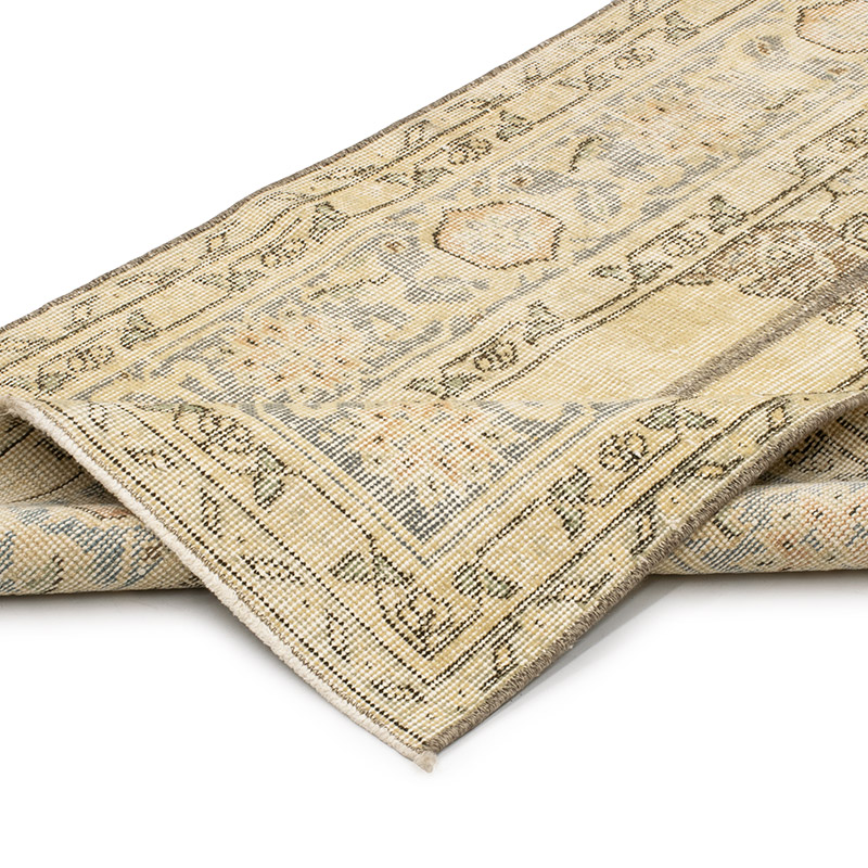Pasillo Vintage Turco Anudado a Mano - 75 cm x 382 cm - K0090793